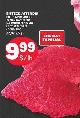 Marché Bonichoix Tenderized or sandwich steak offer