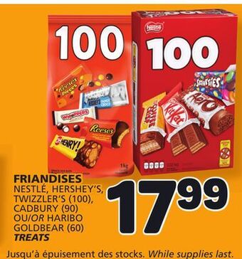 Marché Bonichoix Nestlé, hershey's, twizzler's (100), cadbury (90) or haribo goldbear (60) treats offer