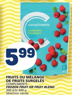 Marché Bonichoix Compliments frozen fruit or fruit blend offer