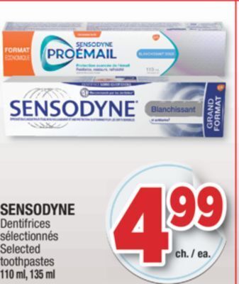 Jean Coutu Sensodyne selected toothpastes offer