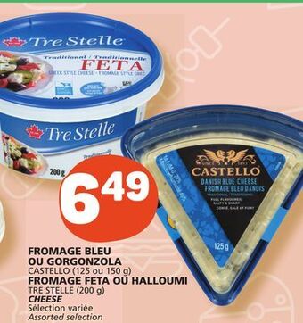 Marché Bonichoix Castello (125 150 g) fromage feta halloumi tre stelle (200 g) cheese offer