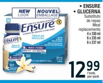 Jean Coutu Ensure, glucerna meal replacements offer
