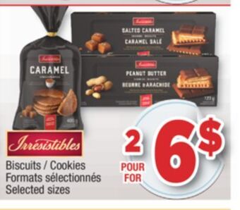 Jean Coutu Irresistibles cookies selected sizes offer