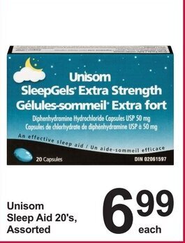 Pharmasave Unisom Sleep Aid 20's, Assorted offer