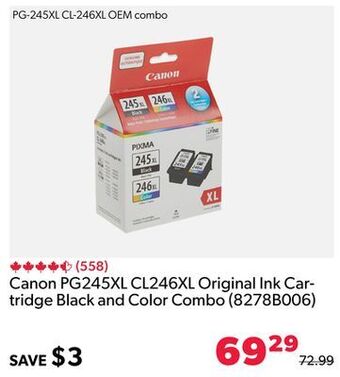 Shopper+ Canon pg245xl cl246xl original ink car- tridge black and color combo (8278b006) offer