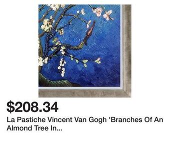 Bed Bath & Beyond La pastiche vincent van gogh 'branches of an almond tree in blossom' hand painted oil reproduction offer