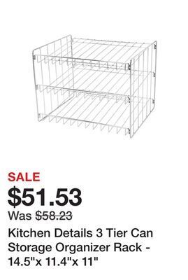 Bed Bath & Beyond Kitchen details 3 tier can storage organizer rack - 14.5x 11.4x 11 offer