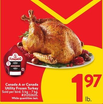 Walmart Canada a or canada utility frozen turkey offer