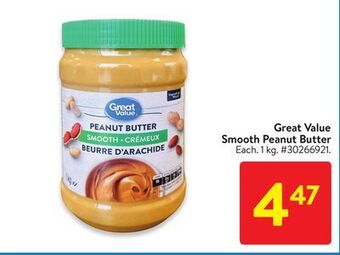 Walmart Great value smooth peanut butter offer