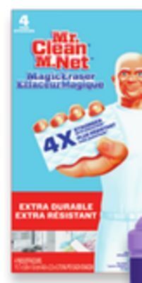 Walmart Mr. clean magic eraser 4-pack or swiffer wetjet liquid floor cleaner 1.25 l offer