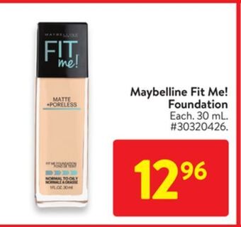 Walmart Maybelline fit me foundation offer