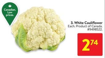 Walmart White cauliflower offer