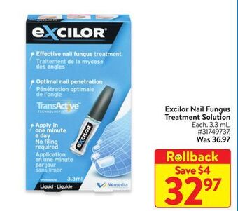 Walmart Excilor nail fungus treatment solution offer