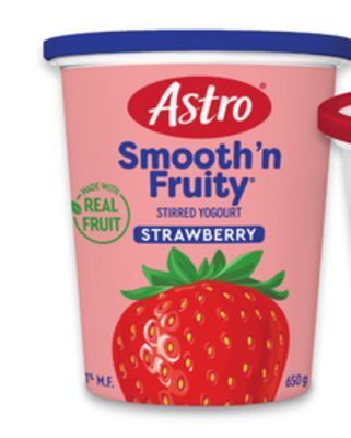 Walmart Astro original or smooth 'n fruity yogurt tubs offer