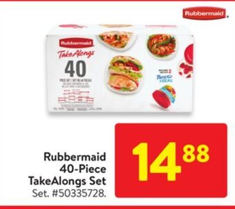 Walmart Rubbermaid 40-piece takealongs set offer