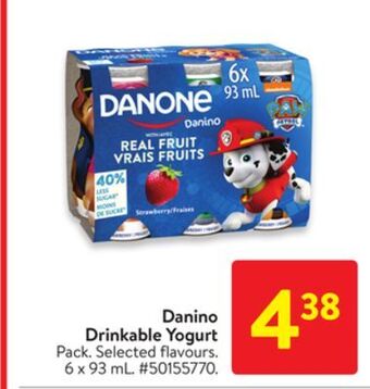 Walmart Danino drinkable yogurt offer