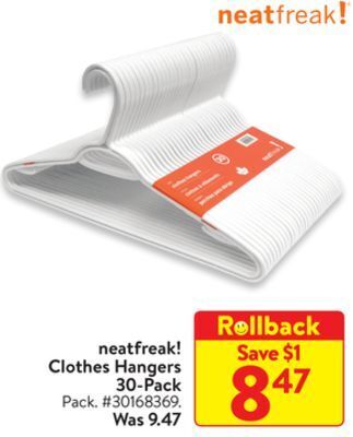 Walmart Neatfreak! clothes hangers 30-pack offer