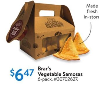 Walmart Brar's vegetable samosas offer