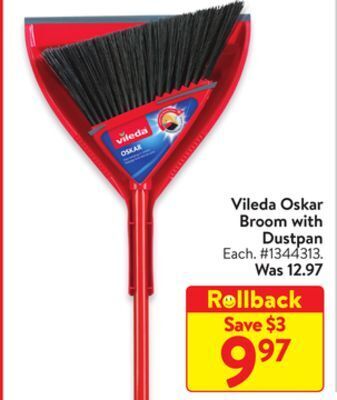 Walmart Vileda oskar broom with dustpan offer