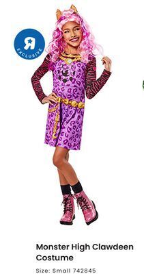 Toys R us Monster high clawdeen costume offer