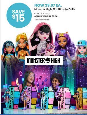 Toys R us Monster high skulltimate dolls offer