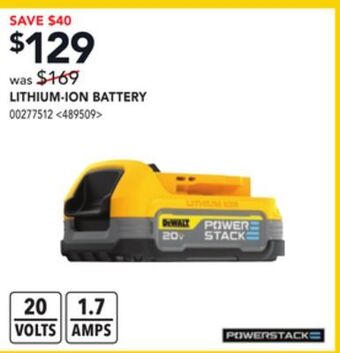 Lowe's Dewalt lithum-ion battery offer