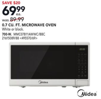 Lowe's Midea 0.7 cu.ft. microwave oven offer