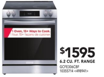 Lowe's Frigidaire gallery 6.2 cu. ft. range offer