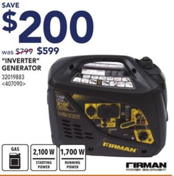 Lowe's Firman inverter generator offer