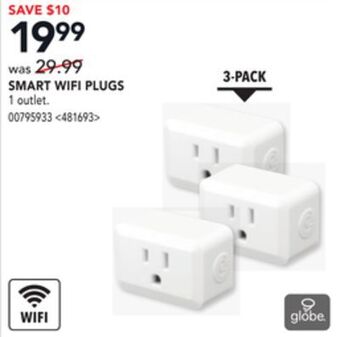 Lowe's Globe 3-pack smart wifi plugs offer