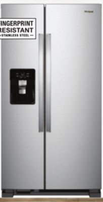 Lowe's Whirlpool side-by-side refrigerator, 21 cu. ft offer