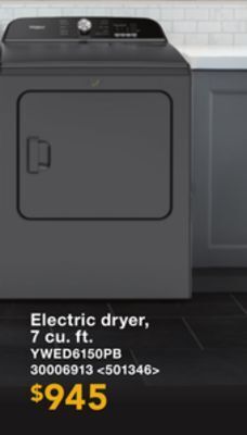 Lowe's Whirlpool electric dryer, 7 cu. ft offer