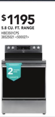 Lowe's Hisense 5.8 cu. ft. range offer