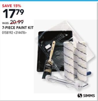 Lowe's Simms 7-piece paint kit offer