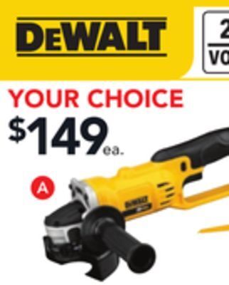 Lowe's Dewalt angle grinder offer