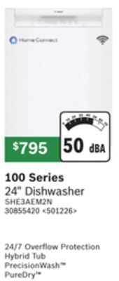 Lowe's Bosch 100 series 24 dishwasher offer