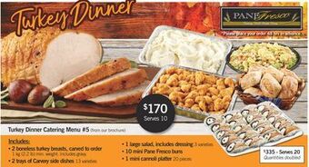 Fortinos Turkey dinner catering menu #5 offer