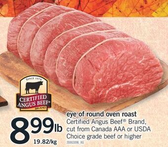 Fortinos Eye of round oven roast offer