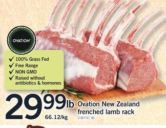 Fortinos Ovation new zealand frenched lamb rack offer