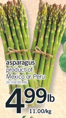 Fortinos Asparagus offer