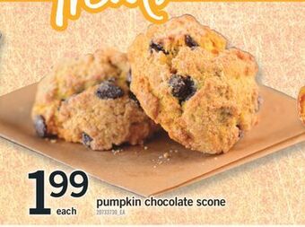 Fortinos Pumpkin chocolate scone offer