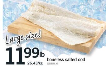 Fortinos Boneless salted cod offer