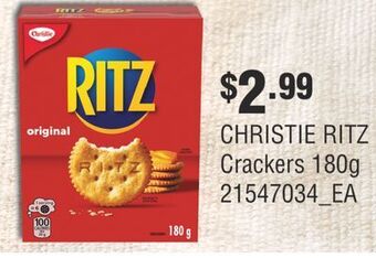 Fortinos Christie ritz crackers, 180 g offer