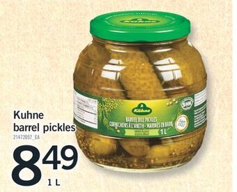 Fortinos Kuhne barrel pickles, 1 l offer