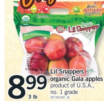 Fortinos Lil snappers organic gala apples offer