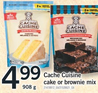 Fortinos Cache cuisine cake or brownie mix,908 g offer