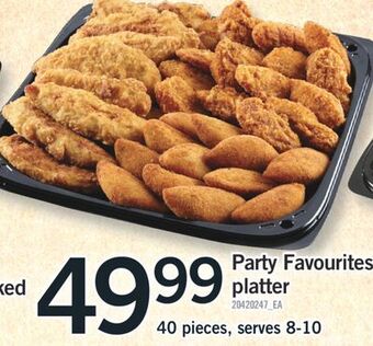 Fortinos Party favourites platter offer
