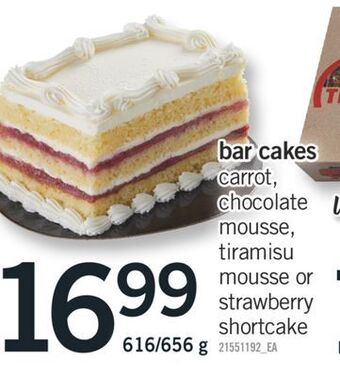 Fortinos Bar cakes, 616/656 g offer