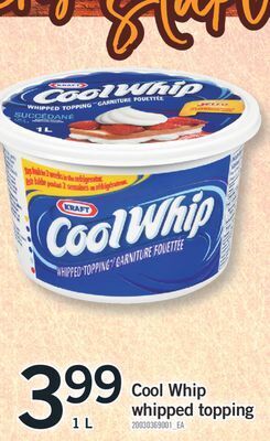 Fortinos Cool whip whipped topping, 1 l offer