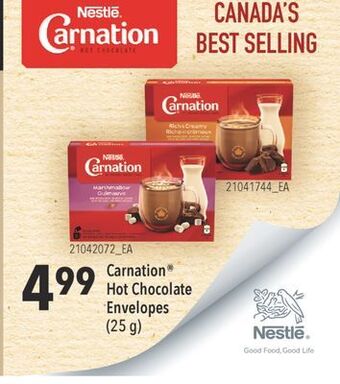Fortinos Carnation hot chocolate envelopes, (25 g) offer